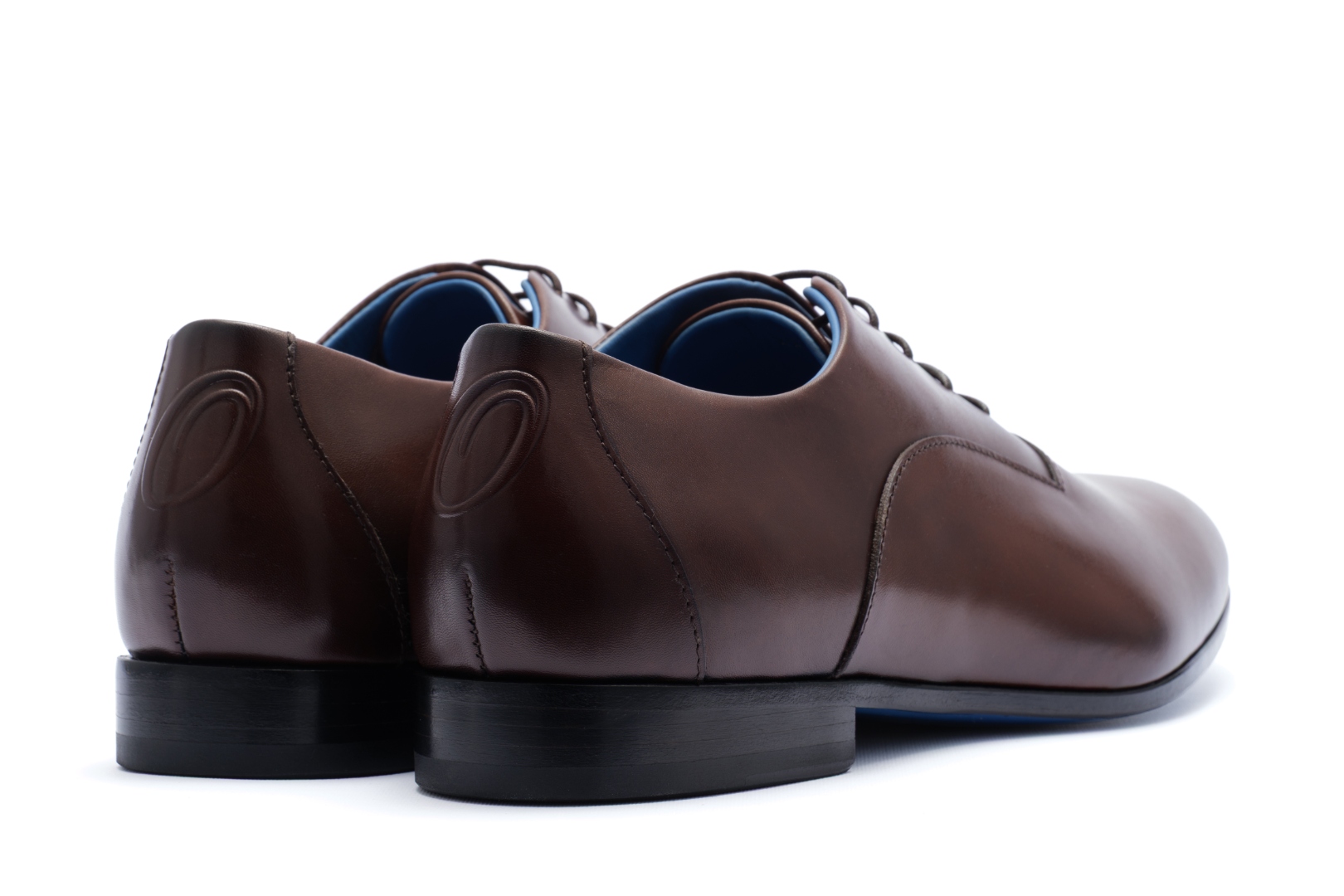 The Daniele by Nunzio Orsini — heel view, vamp-seam Oxford in top grain Italian leather, Marche Italy