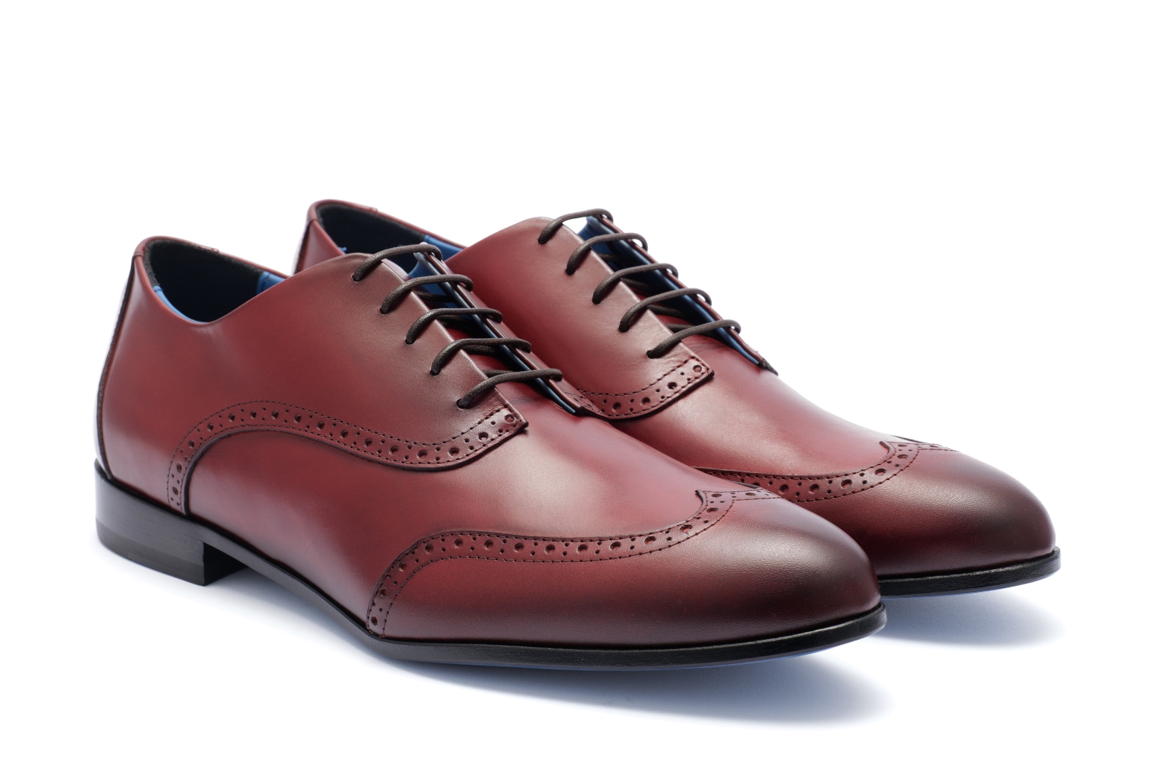 The Giuseppe by Nunzio Orsini — angled pair view, wingtip brogue Oxford in top grain Italian leather