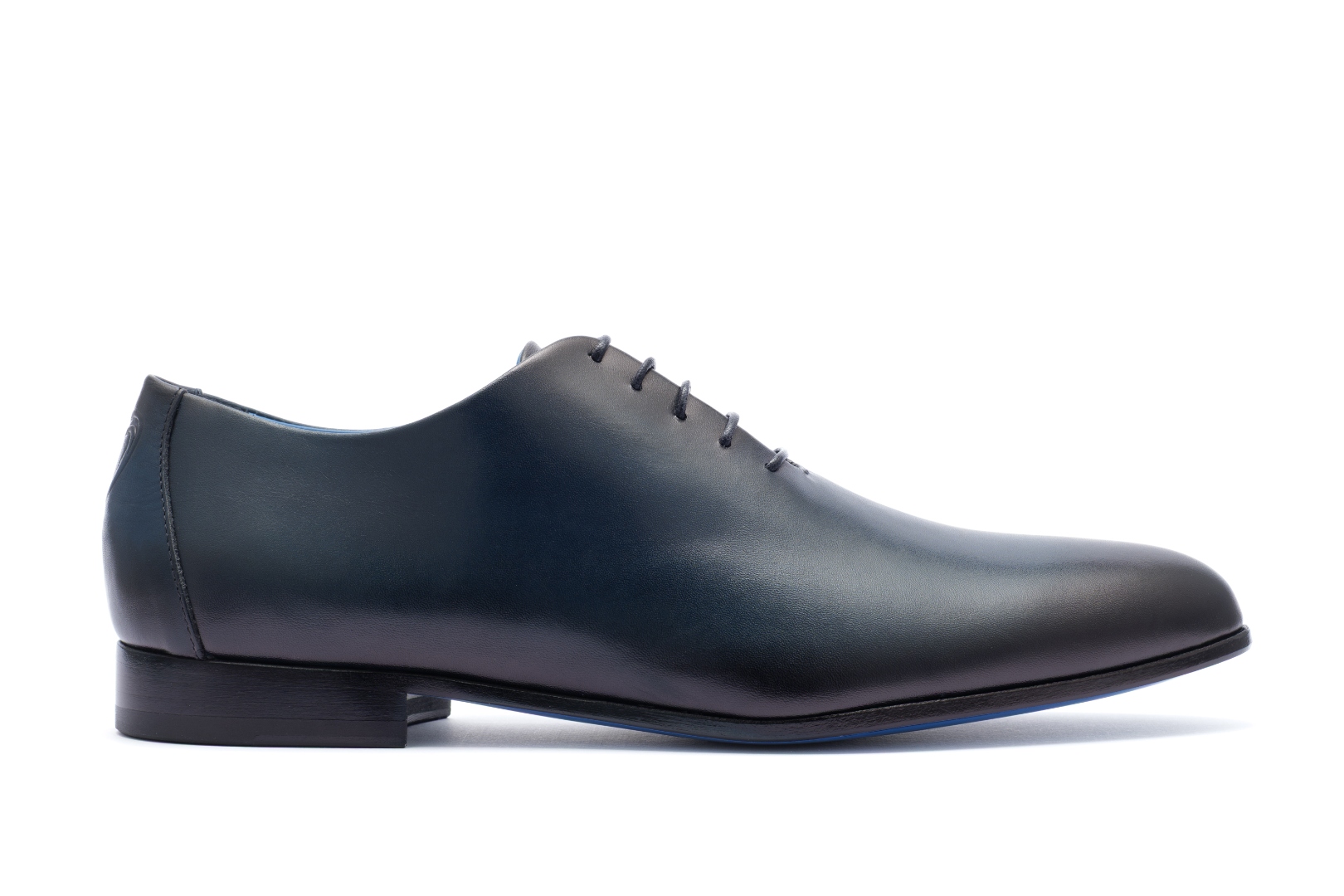 The Nunzio — signature dark blue whole-cut Oxford in top grain Italian leather, limited edition by Nunzio Orsini